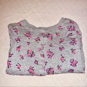 GRAY FLORAL CARDIGAN